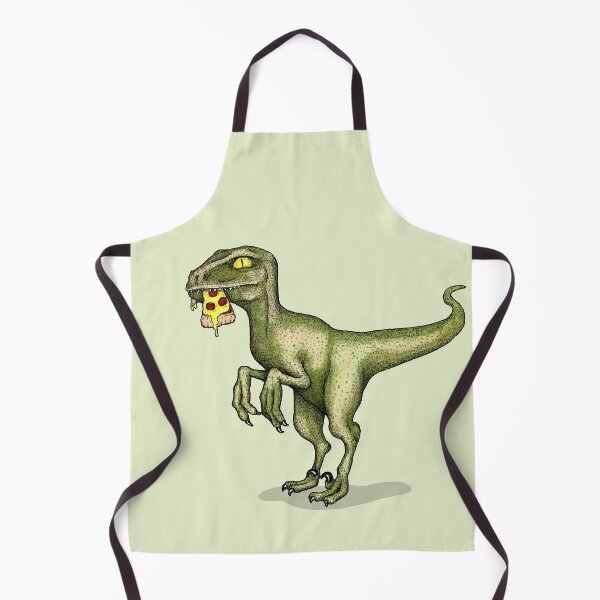 Item preview, Raptor dinosaur eating pizza slice designed and sold by agrapedesign.