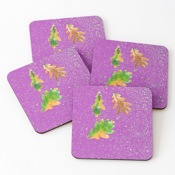 Item preview, Rainy Leaves on Light Purple Terrazzo Background designed and sold by djrunnels.