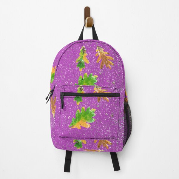 Item preview, Rainy Leaves on Light Purple Terrazzo Background designed and sold by djrunnels.
