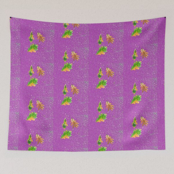 Item preview, Rainy Leaves on Light Purple Terrazzo Background designed and sold by djrunnels.