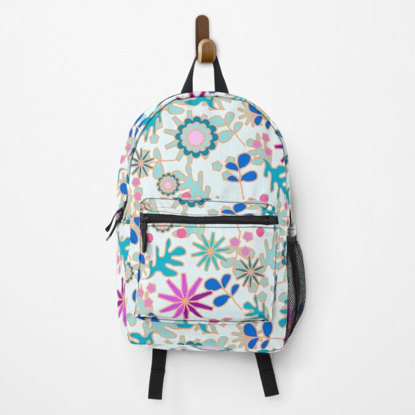 Item preview, Light Blue Floral Retro Pattern designed and sold by Artskratch.