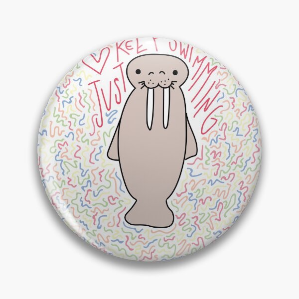 Item preview, walrus just keep swimming designed and sold by hcc47.