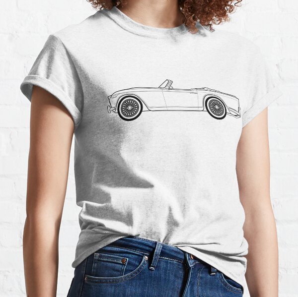 Original Art Sketch T-Shirt-TRIUMPH TR4 Cabriolet 
