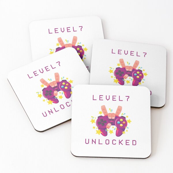 Item preview, Level 7 Unlocked - Video Gamer 7th Birthday Gift designed and sold by Smart Side.