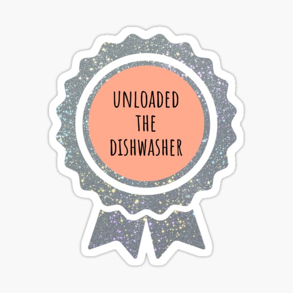 "Unloaded the dishwasher Adulting Award" Sticker by steffernusse Redbubble