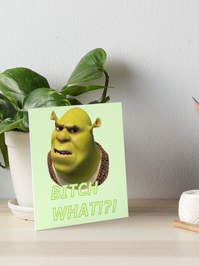 confused shrek | Art Board Print