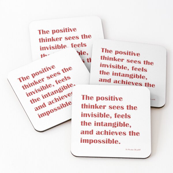 Item preview, Sir Winston Churchill Quotes Positive Thinker Poster no border designed and sold by Moyanana.