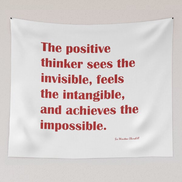 Item preview, Sir Winston Churchill Quotes Positive Thinker Poster no border designed and sold by Moyanana.