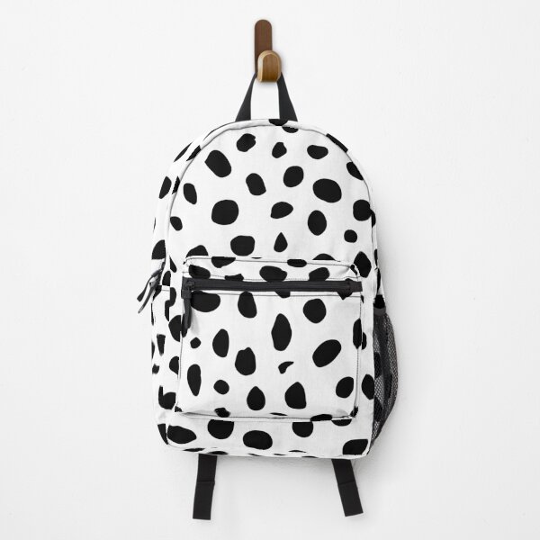 Black and White Seamless Cheetah Spots Backpack