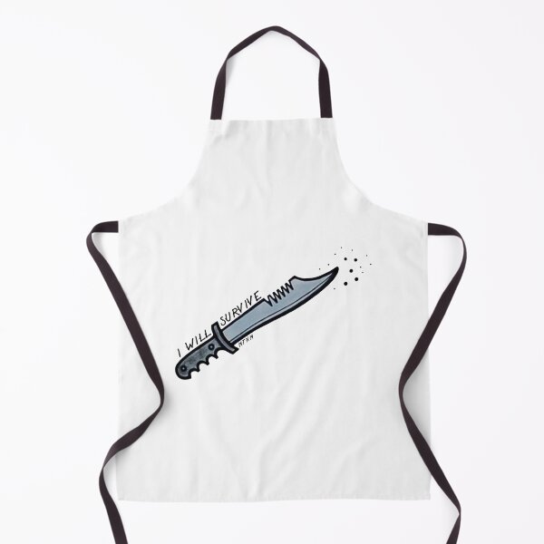 Item preview, I will survive Knife trad tattoo style designed and sold by emeteneme.