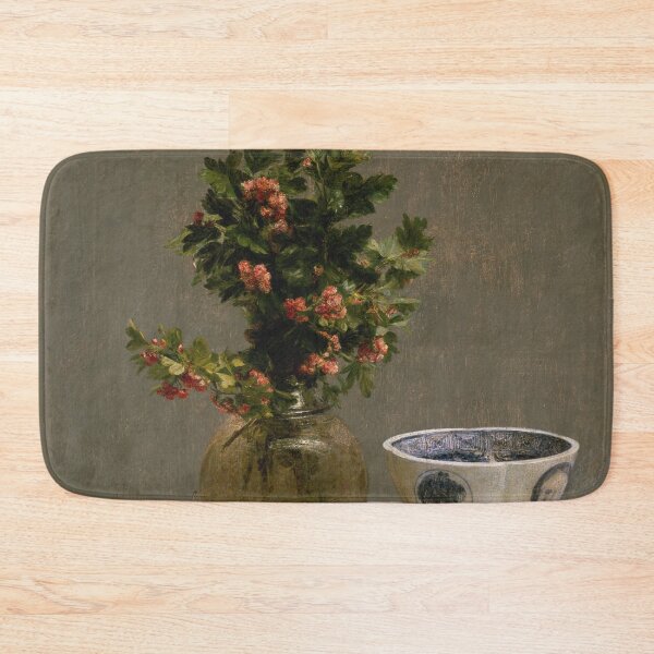 Item preview, Henri Fantin Latour - Still Life With Vase Of Hawthorn, Bowl Of Cherries, Japanese Bowl, And Cup And Saucer 1872 designed and sold by artcenter.