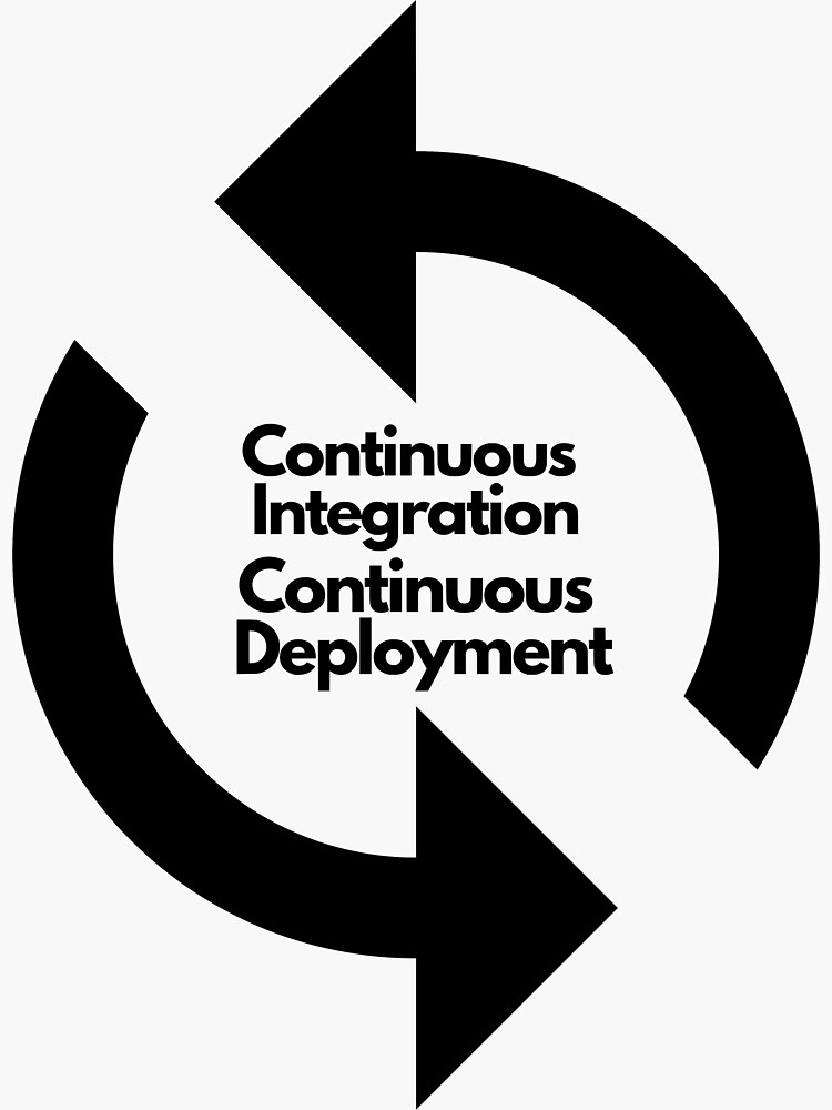"Continuous Integration Continuous Deployment CICD Loop" Sticker by