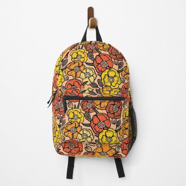 Item preview, Vintage 1970s inspired flowers Orange designed and sold by woahtherepickle.