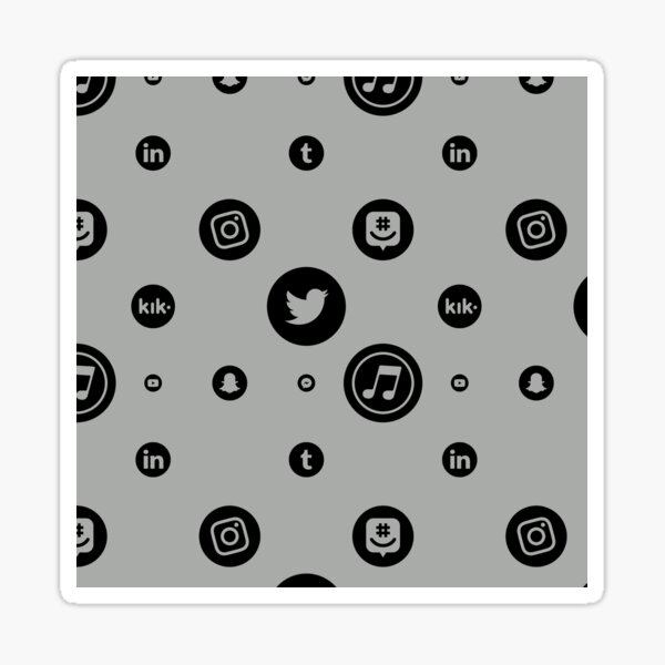 Social Media Logo Sticker for iOS & Android