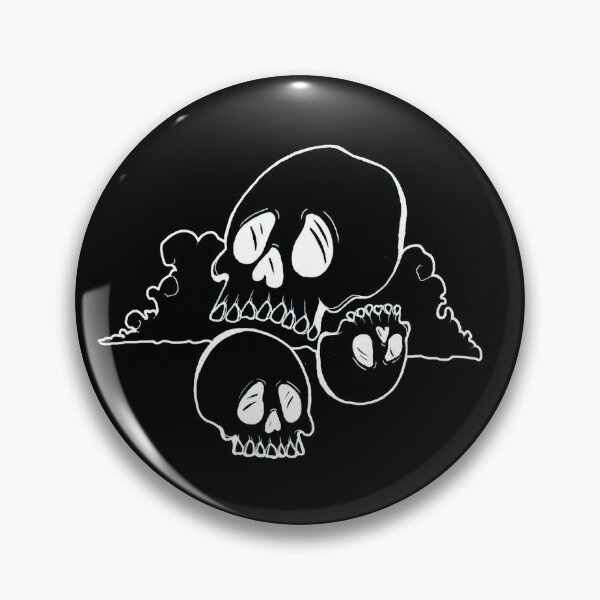 Minimalist Skull & Cloud Tattoo Design Pin for Sale by MazeMazeMaze