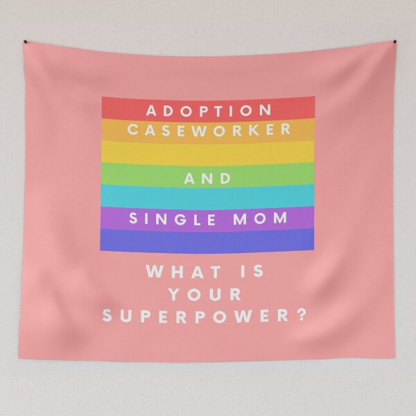 Item preview, Adoption Caseworker single mom lgbt rainbow flag designed and sold by amr badawy.