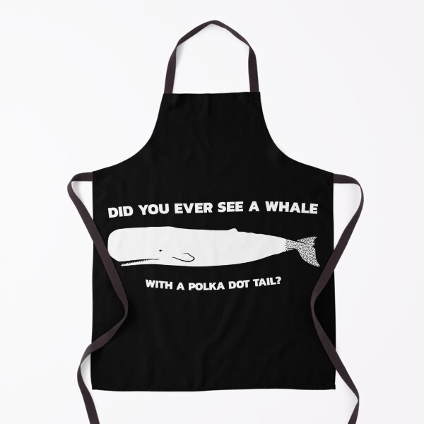 Whale With a Polka Dot Tail Apron
