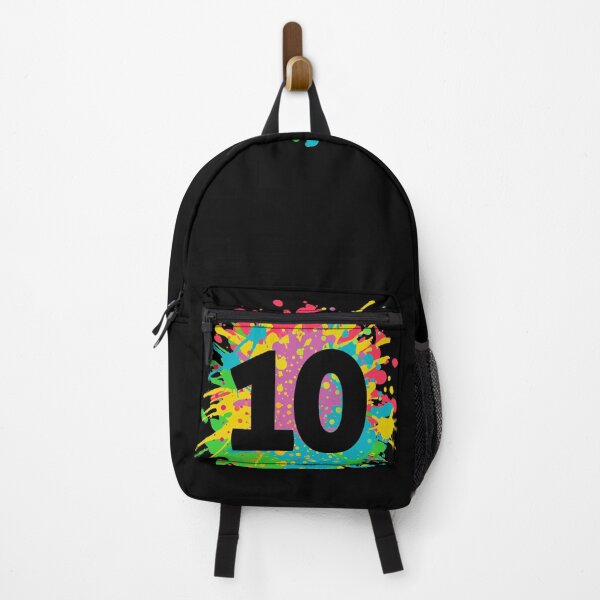 Item preview, 10th birthday for kids, girls, boys, number 10 in paint splashes, team event design designed and sold by iclipart.