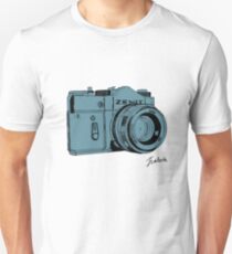 Blueish Russian Camera Unisex T-Shirt