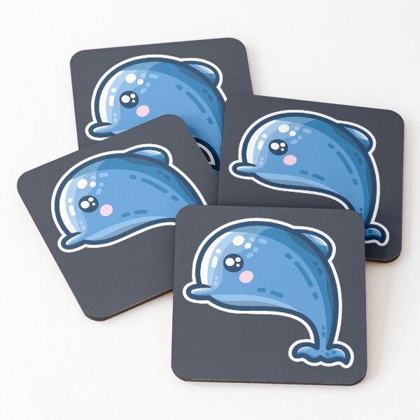 Item preview, Kawaii Cute Dolphin designed and sold by Flaming Imp.