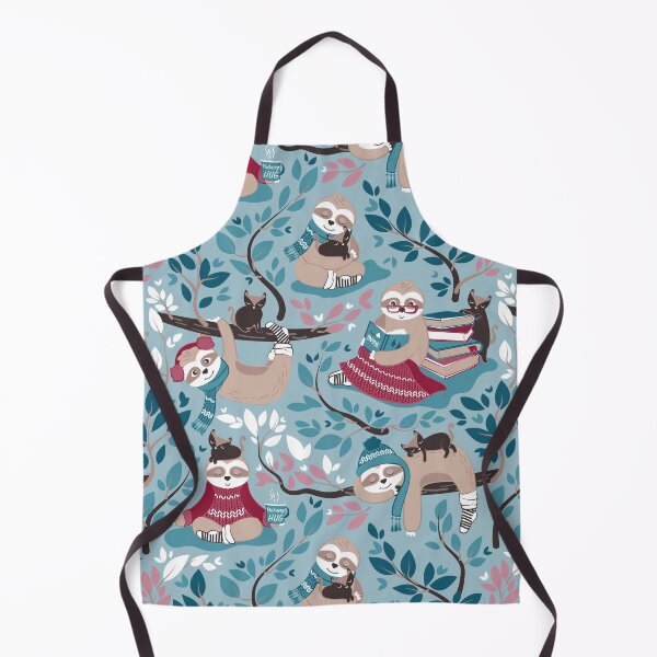 Item preview, Hygge sloth // small scale // pale blue and red designed and sold by SelmaCardoso.