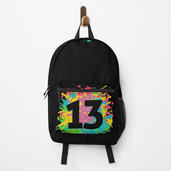 Item preview, 13th birthday for teens, girls, boys, number 13 in paint splashes, team event design  designed and sold by iclipart.