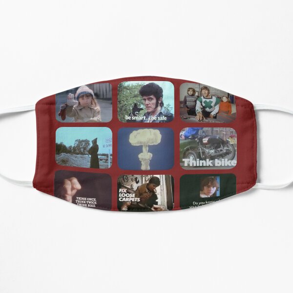 Scarred by 70s Public Information Films Flat Mask
