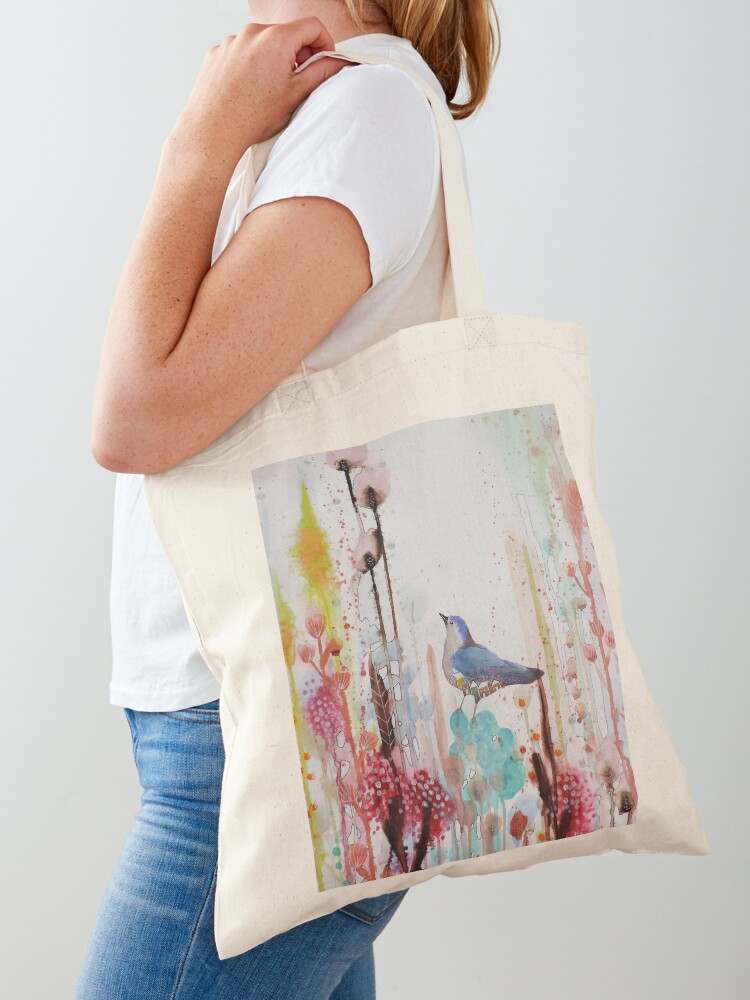 Sylvie Demers Watercolour Blue Bird Tote Bag - Moss Danforth