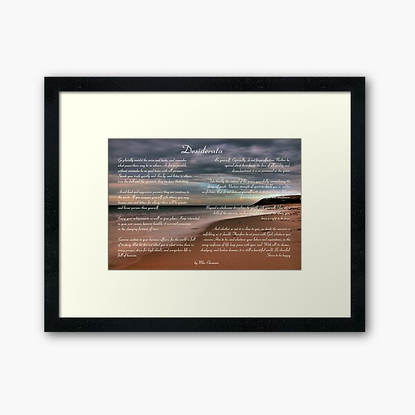 Item preview, Desiderata Inspirational Poem on Seashore designed and sold by SpiceTree.