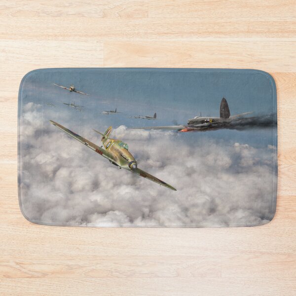 Item preview, Hurricanes attacking Heinkel head-on designed and sold by Flight Artworks.