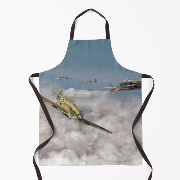 Item preview, Hurricanes attacking Heinkel head-on designed and sold by Flight Artworks.