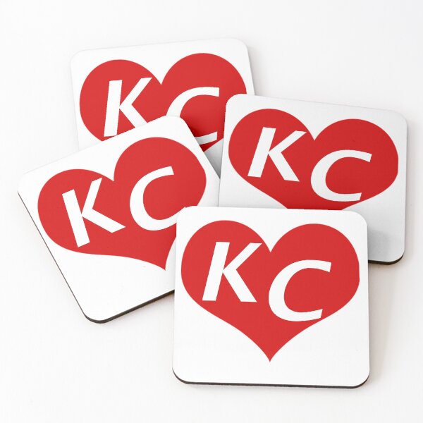 LOVE KC HEART - LOVE KANSAS CITY HEART Coasters (Set of 4)