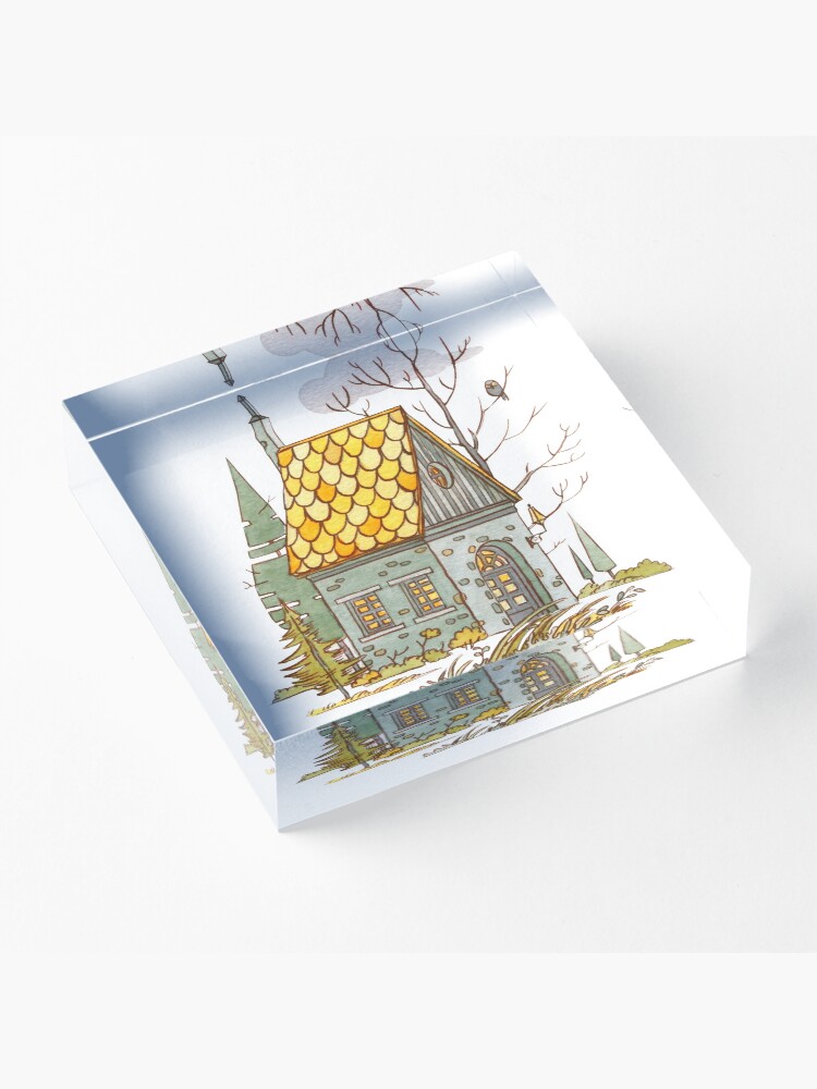 Alternate view of Forest House Acrylic Block