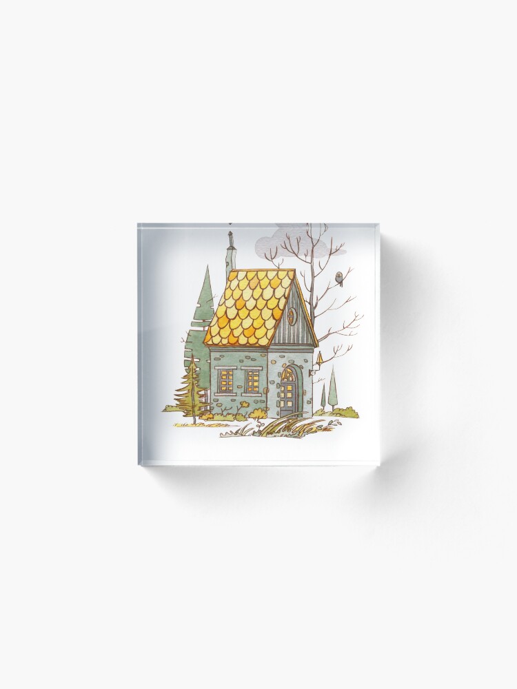 Alternate view of Forest House Acrylic Block