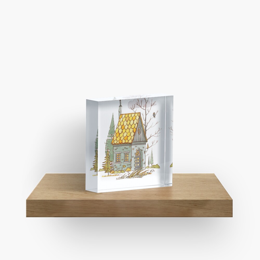 Forest House Acrylic Block