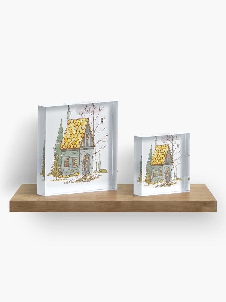 Alternate view of Forest House Acrylic Block