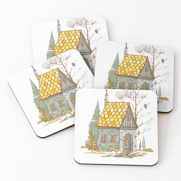 Forest House Coasters (Set of 4)