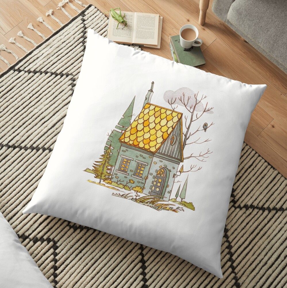 Forest House Floor Pillow