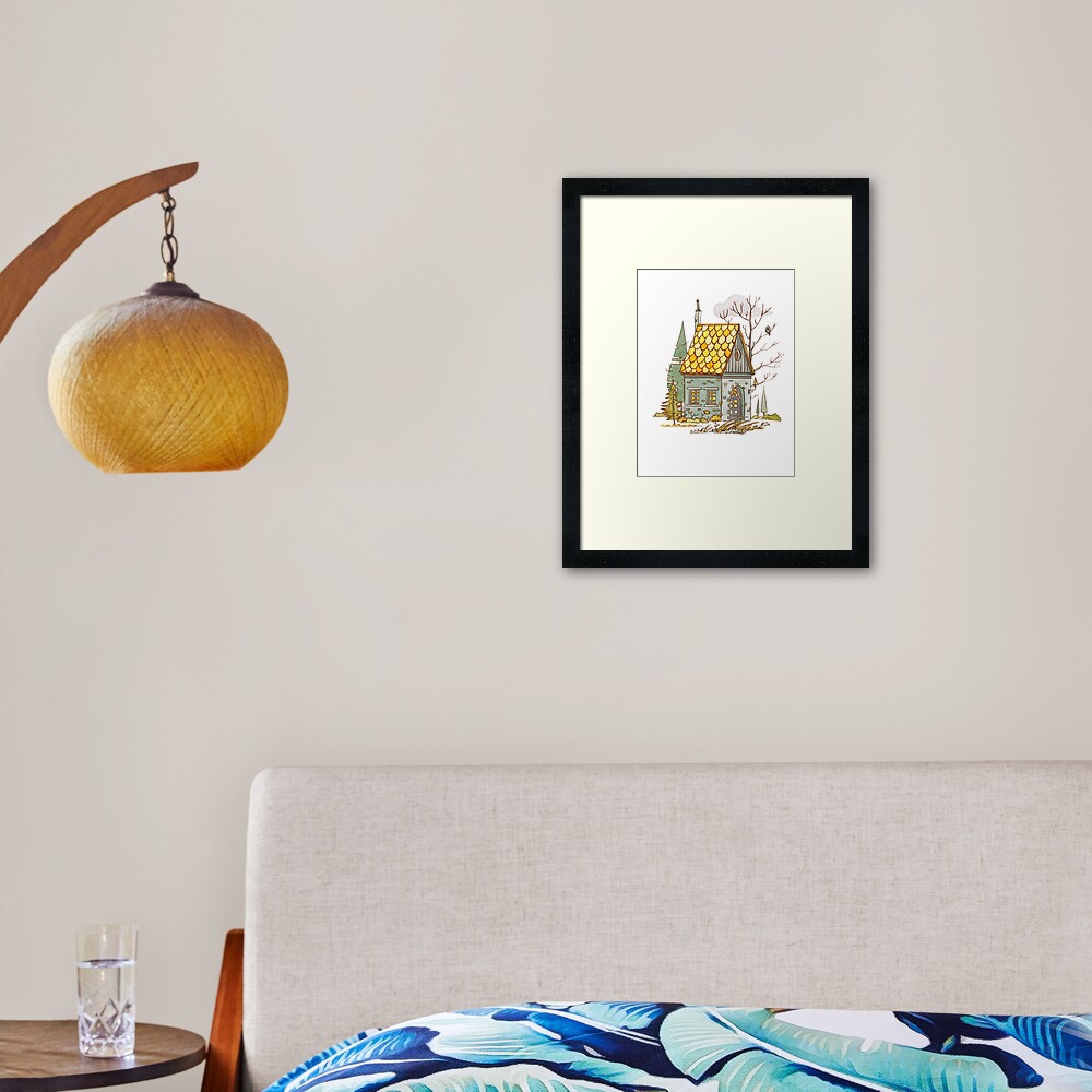 Forest House Framed Art Print