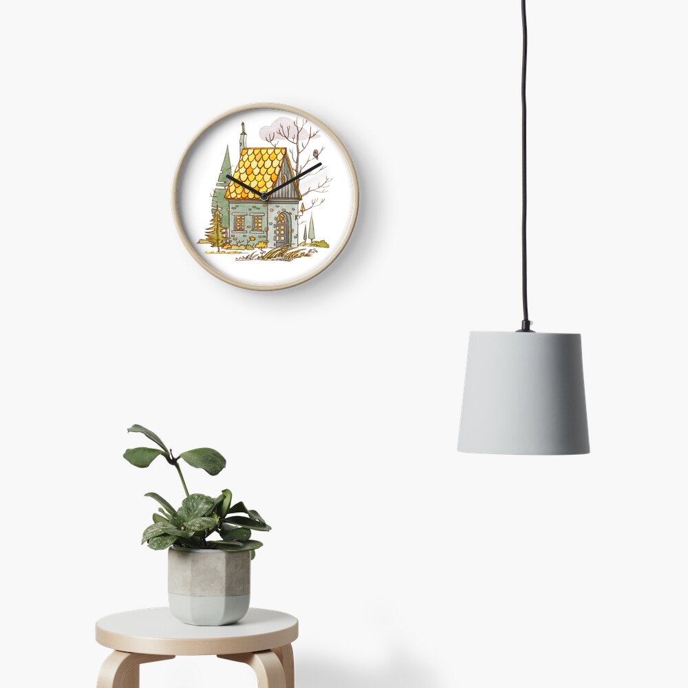 Forest House Clock