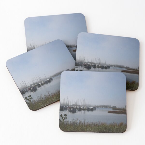 Item preview, Vallensbæk Harbour in the morning mist designed and sold by David Zennaro.