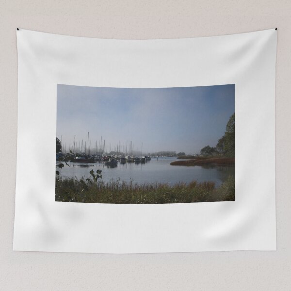Item preview, Vallensbæk Harbour in the morning mist designed and sold by David Zennaro.