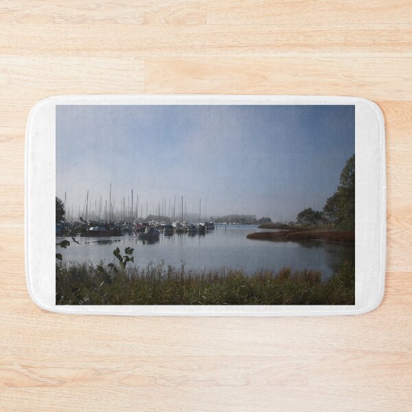 Item preview, Vallensbæk Harbour in the morning mist designed and sold by David Zennaro.