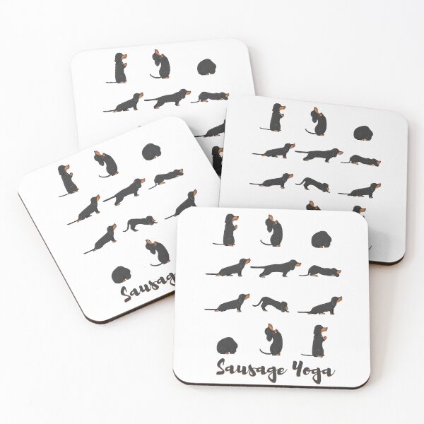 Item preview, Sausage Dog Sun Salute Yoga Steps designed and sold by spitfirev101.