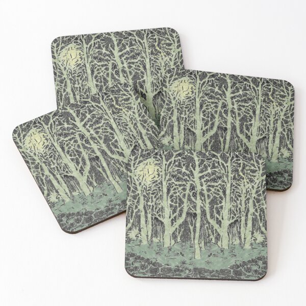 Item preview, Fantastical Moonlit Woods designed and sold by PTartist: Mixed Media Art from Port Townsend.