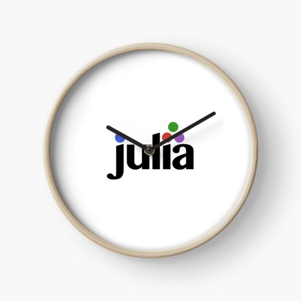 Large Julia Logo Clock