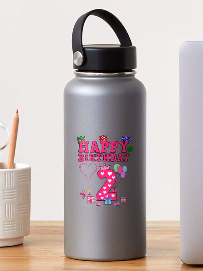 Big Dot Of Happiness Two Cool - Girl - Pastel 2nd Birthday Water Bottle  Sticker Labels - Set of 20 - Assorted Pre