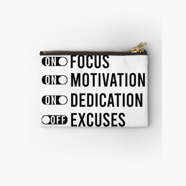 Item preview, Focus No Excuses Gym Fitness Dedication Motivation designed and sold by teeteeworld.