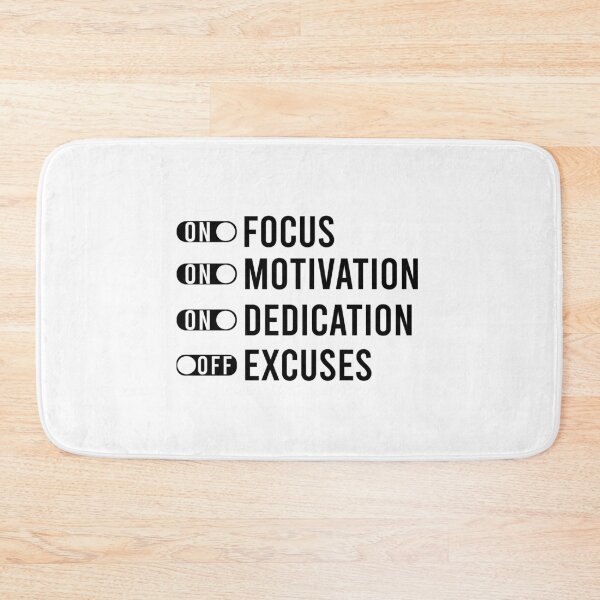 Item preview, Focus No Excuses Gym Fitness Dedication Motivation designed and sold by teeteeworld.