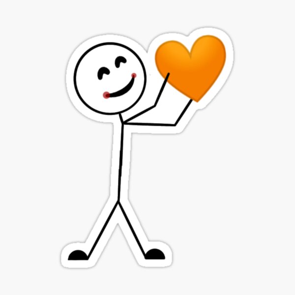 stickman #love #happiness #meme - Heart, HD Png Download - kindpng